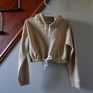 Hollister Tan Cropped Hoodie
